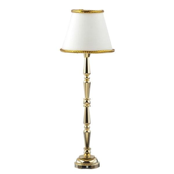 Battery-Operated Dollhouse Miniature Brass Floor Lamp