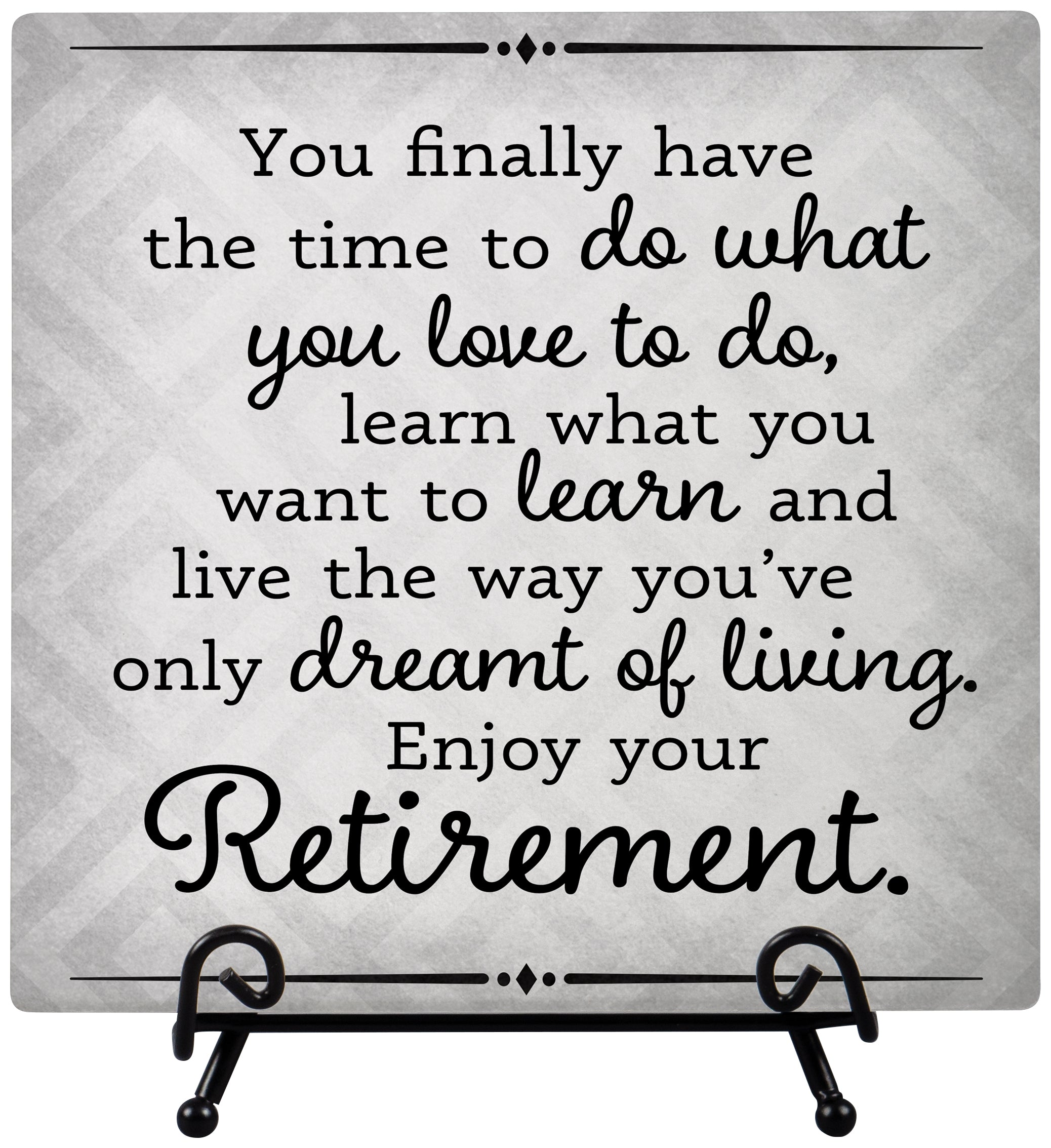 Retirement Wish Plaque with Easel