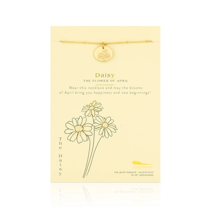 April Birth Month Flower Necklace - Daisy