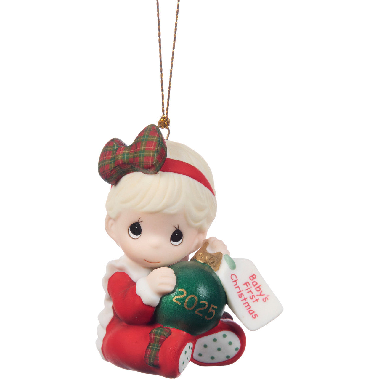 Precious Moments Baby’s First Christmas 2025 Dated Girl Ornament