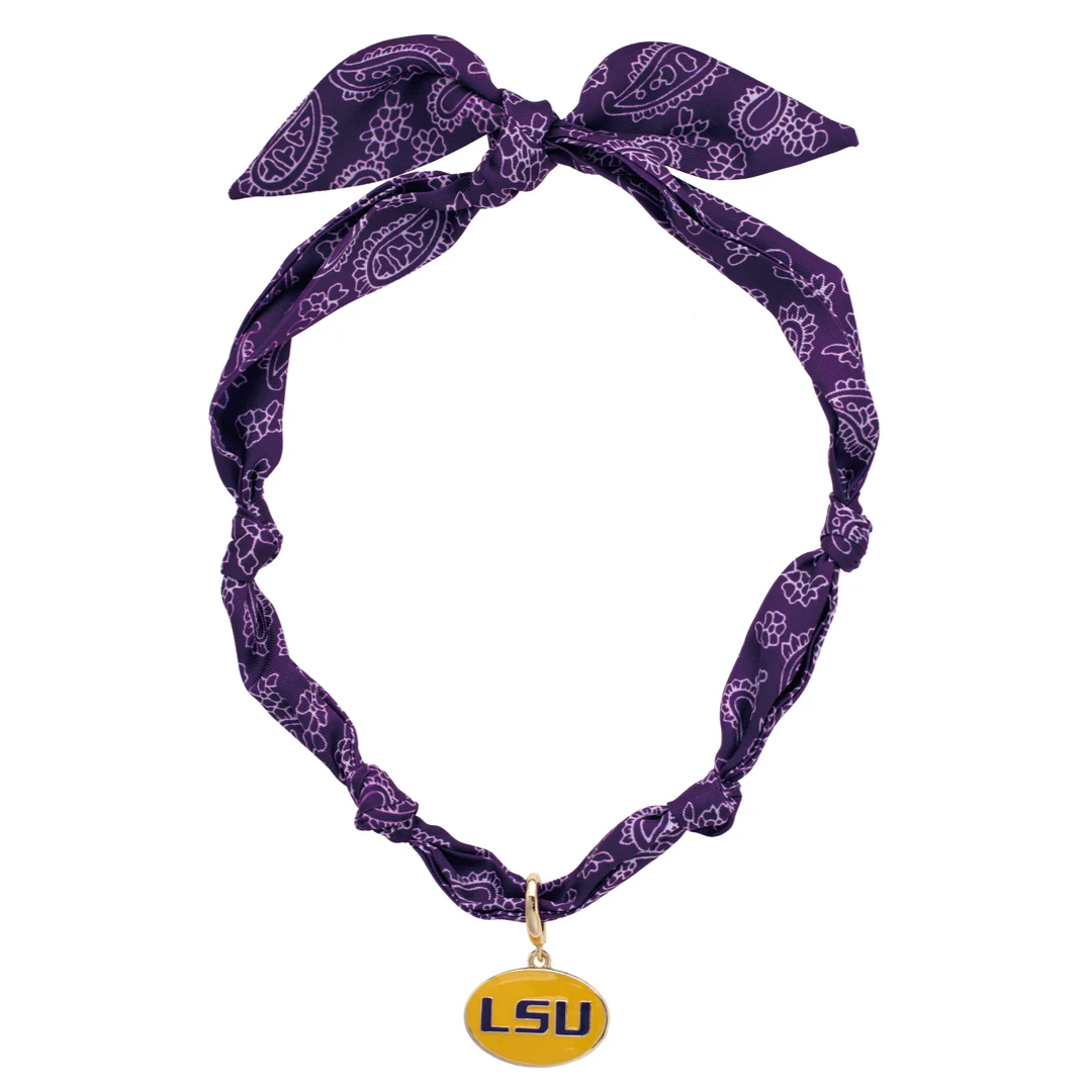 LSU Tigers Logo Bandana Scarf Necklace