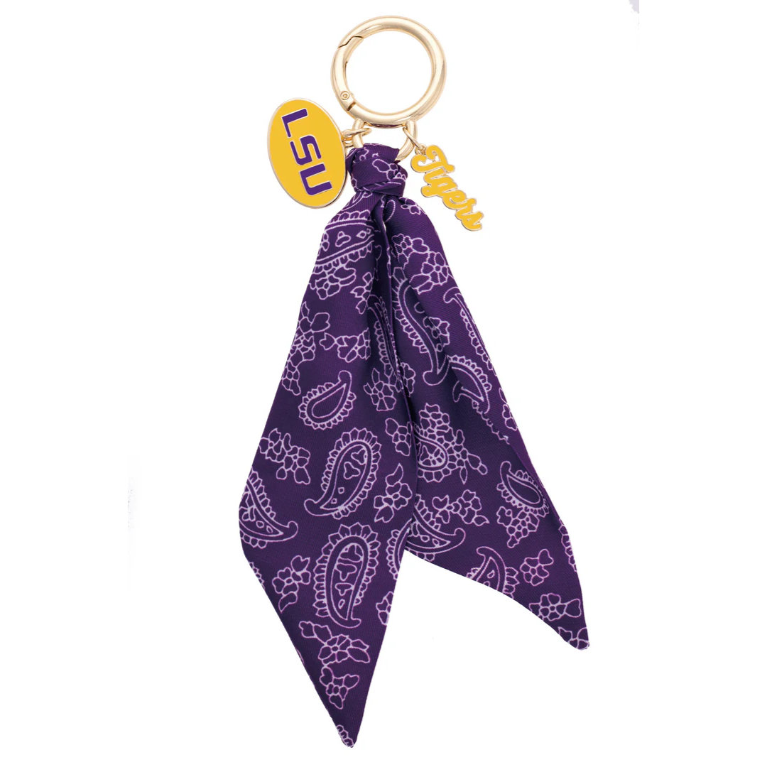 LSU Tigers Logo Bandana Bag Charm