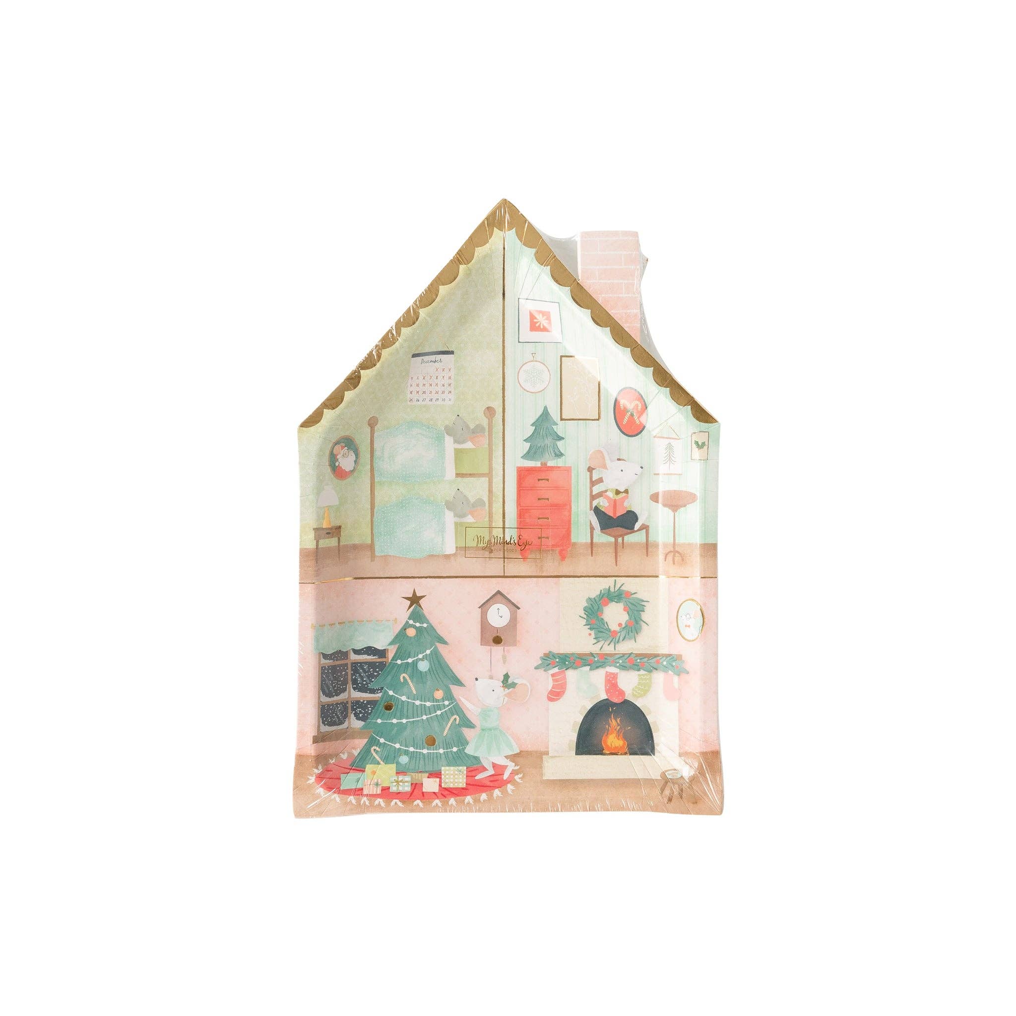 All Through The House - House Shaped Paper Plate