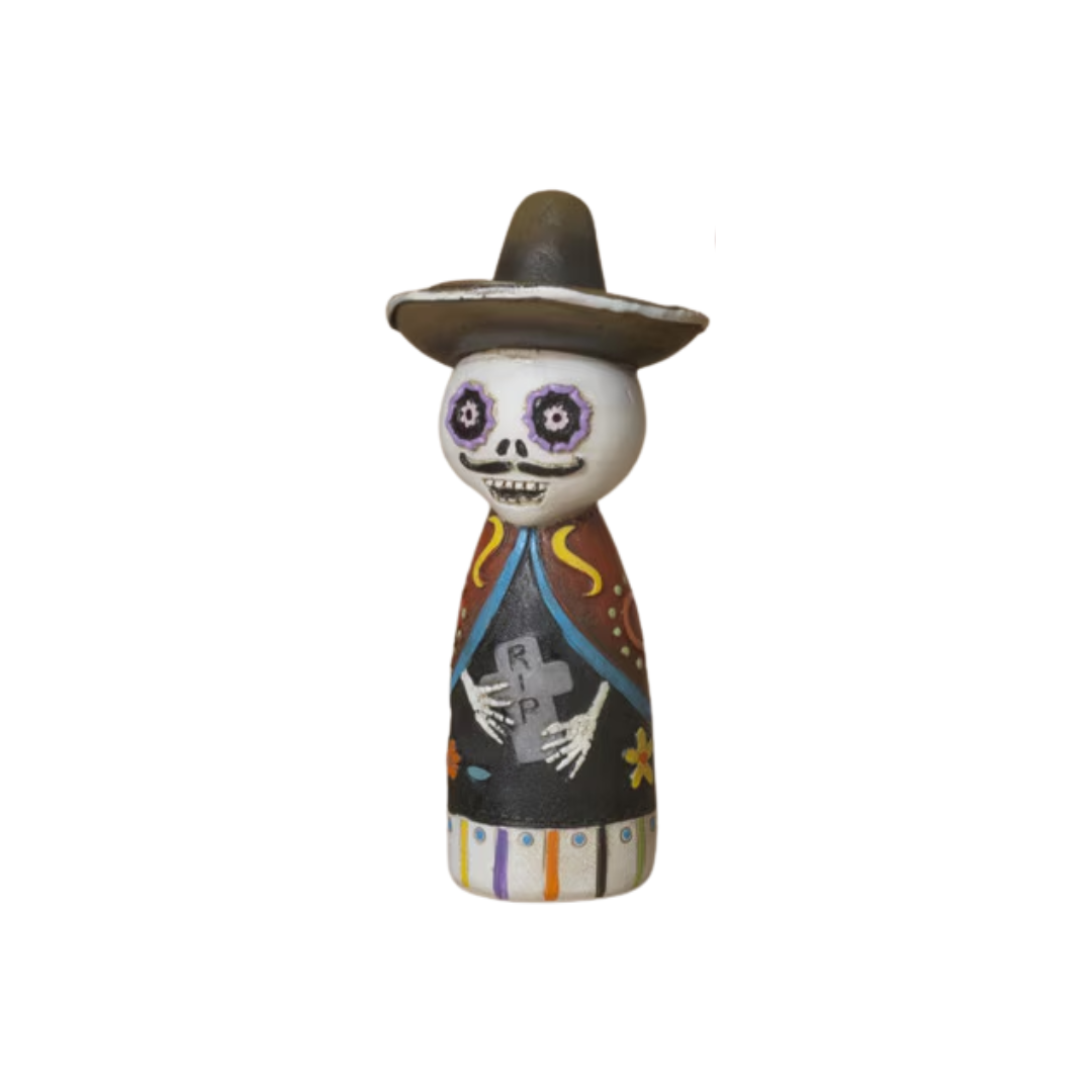 Brown Day of the Dead Figurine