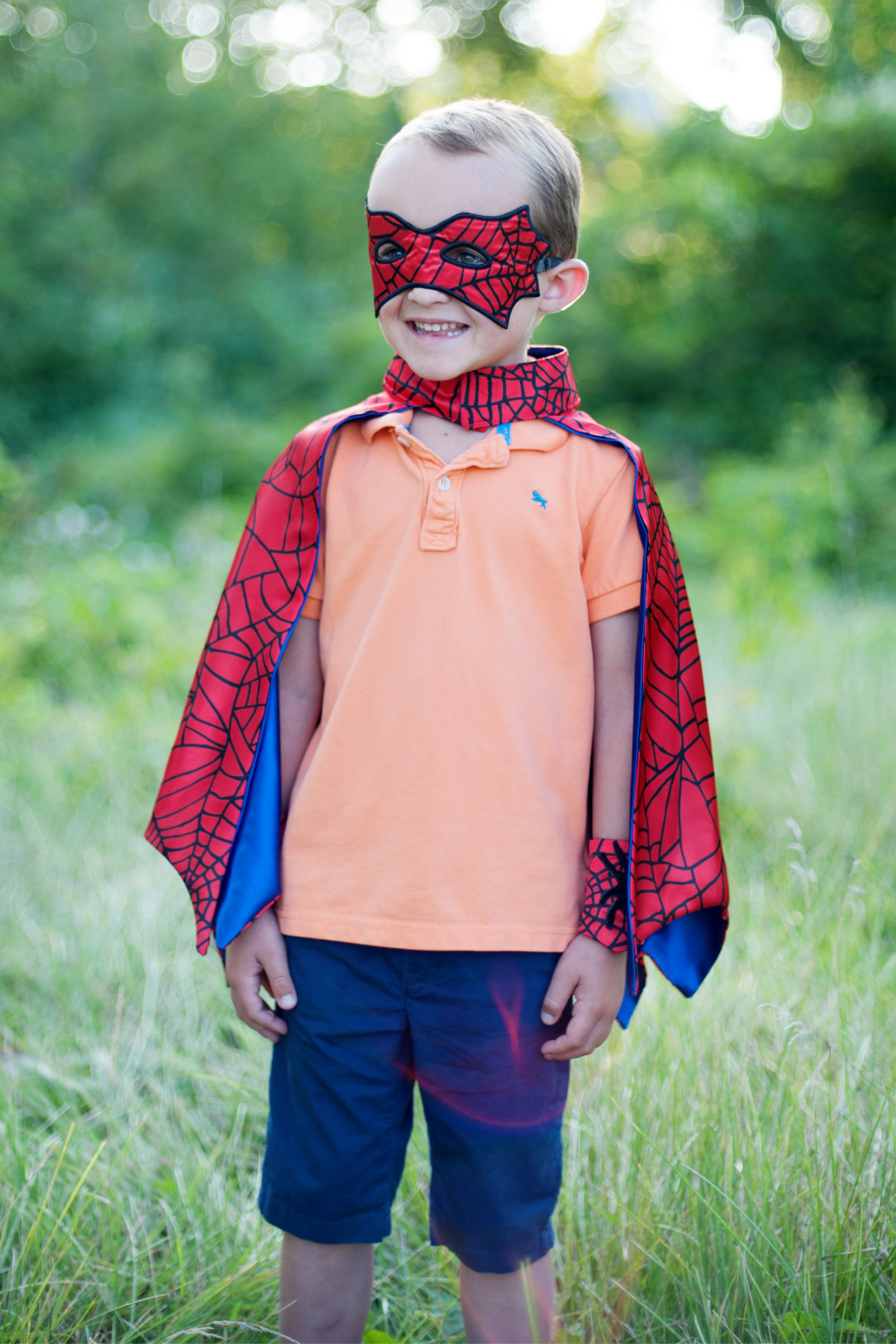 Spider Cape, Mask and Cuffs Set