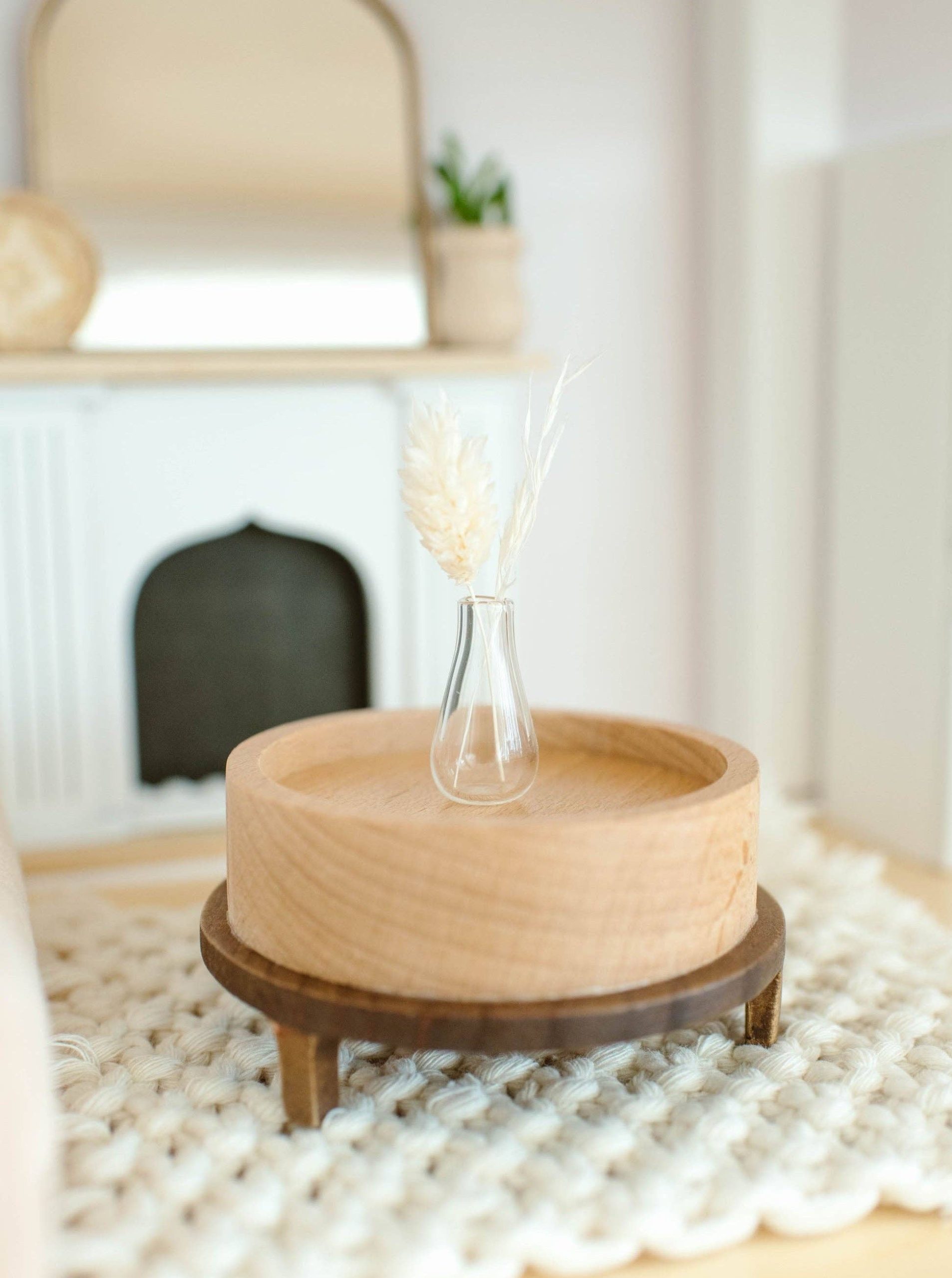 Dollhouse Salerno Round Wood Two-Tone Coffee Table
