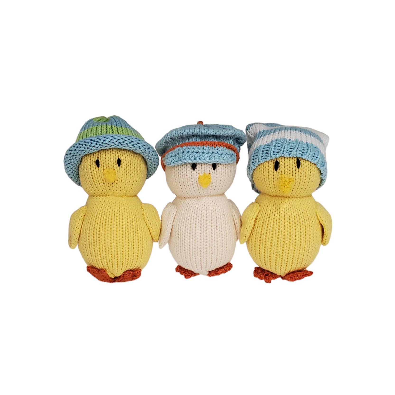 Chicks in Blue Hats