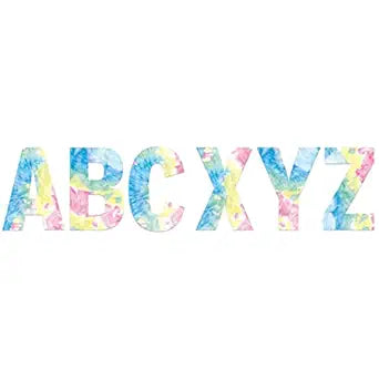 Jumbo 7" Letters - Fluorescent Tie-Dye