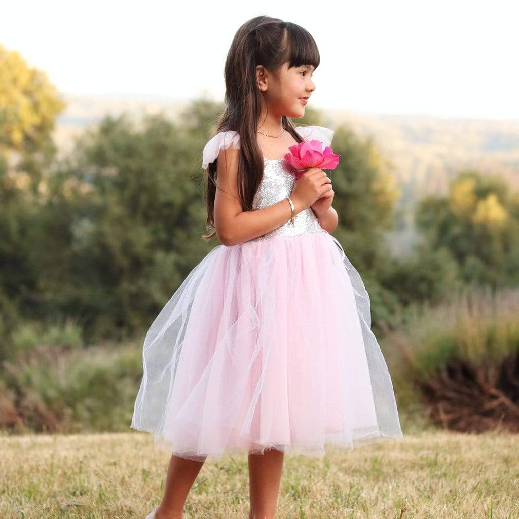 Sequins Princess Dress, Pink