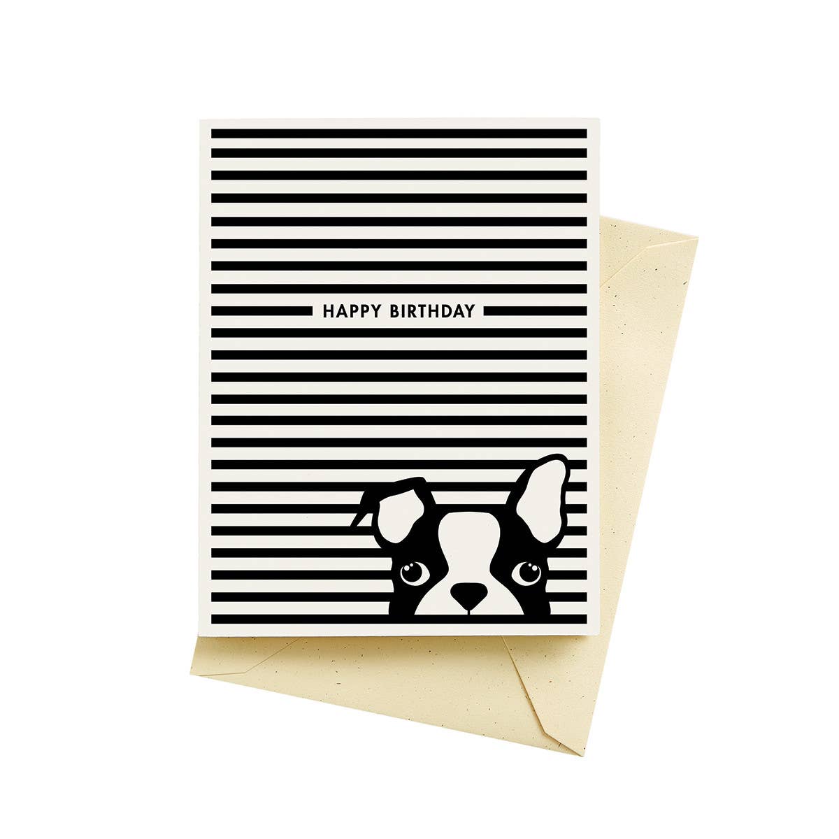 Dog Stripes Birthday Cards
