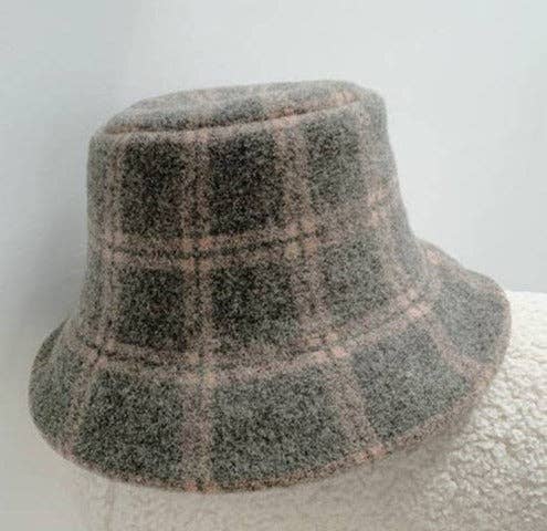 The Plaid Wool Bucket Hat - NEW color added: Grey