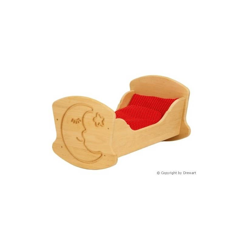 DrewArt Cradle with moon and bedding
