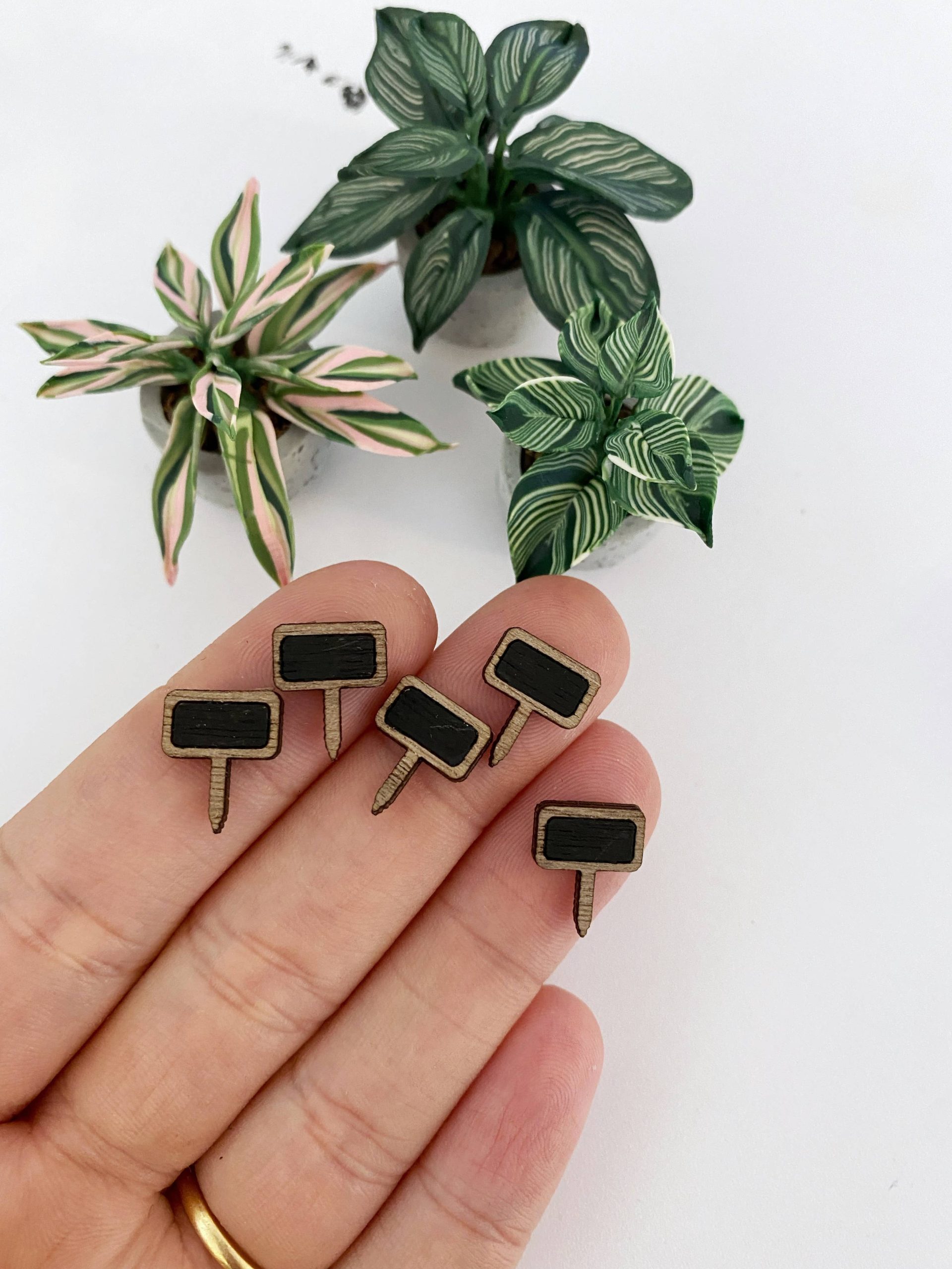 Miniature Plant Markers 1:12 Scale Dollhouse Garden Mini