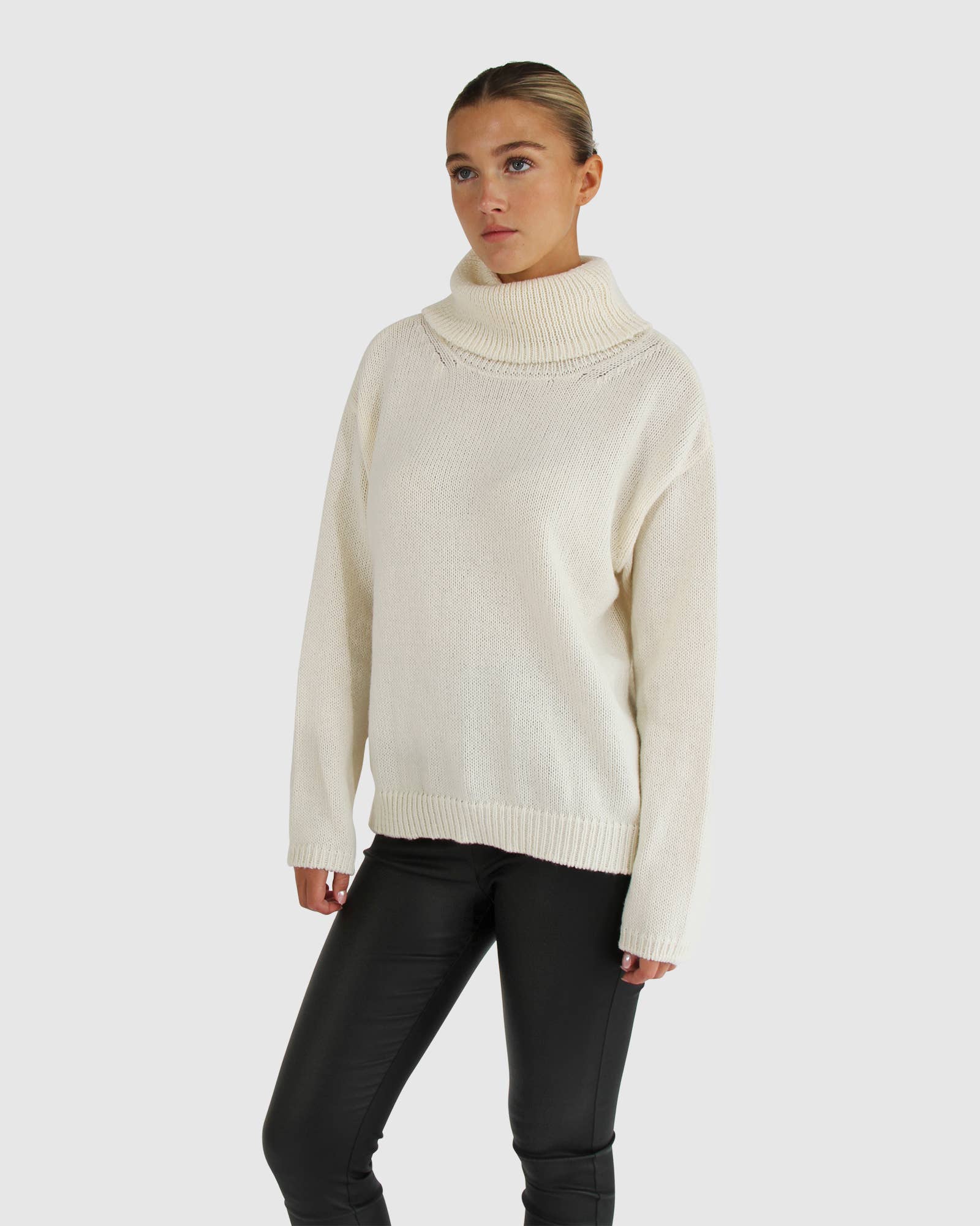 Right Here Waiting Open Back Knit - Cream: M