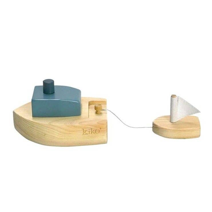 Ofune wind-up boat: Blue