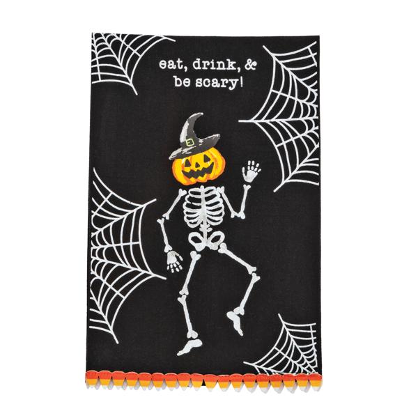 Skeleton Hallow Printed Towel