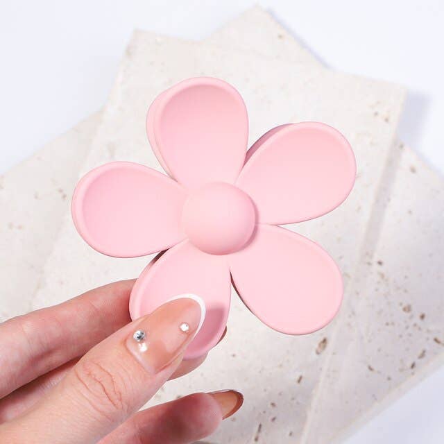 Oversized Hair Clip -  Daisy Pink