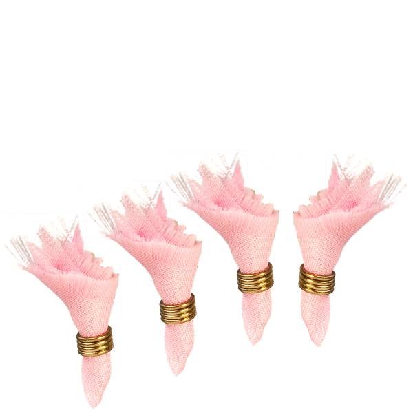 4 Dollhouse Miniature Pink Napkins