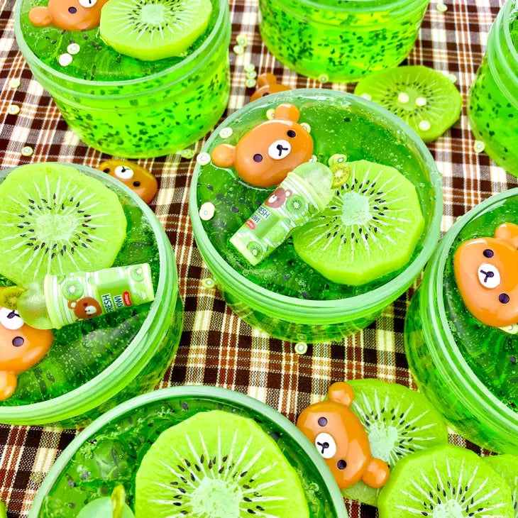 Kiwi Bear Putty Clear Slime