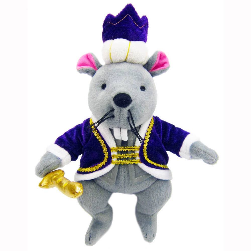 Plush Mouse King Doll with Royal Crown and Jacket 12 inch