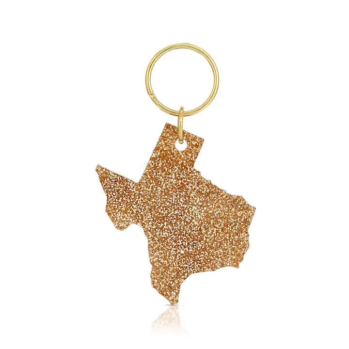 Glitter Keychain - State - Texas