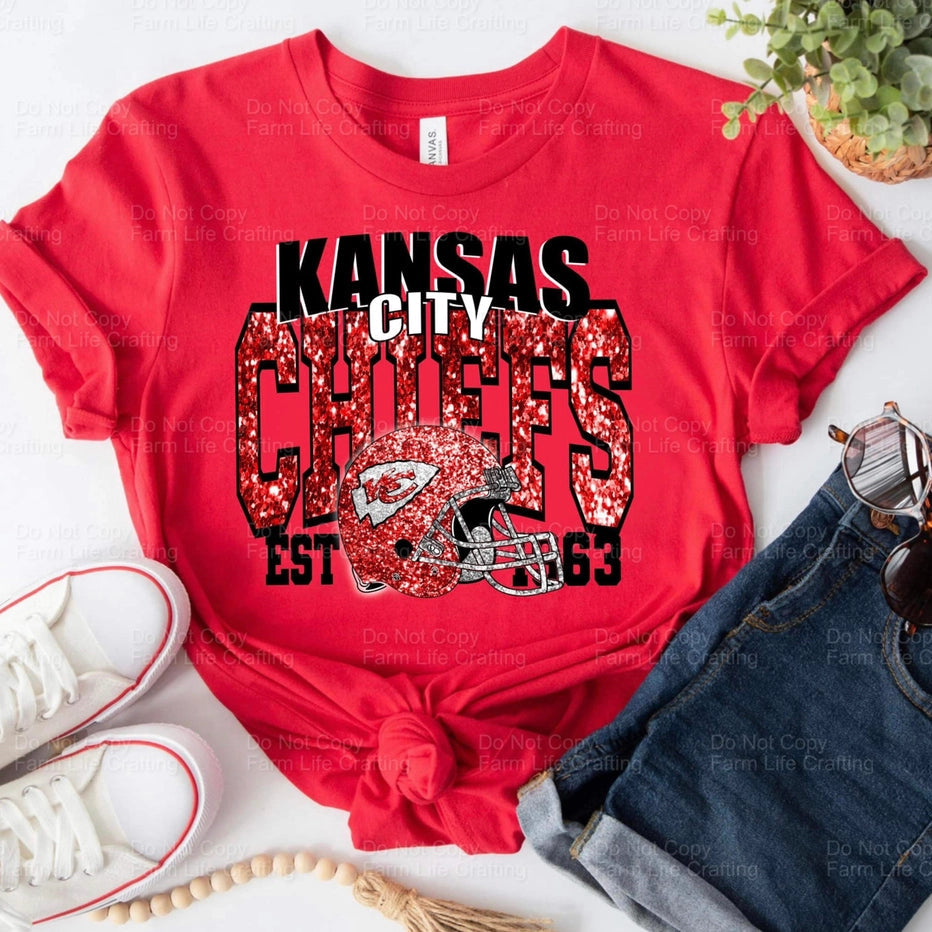 Kansas City Chiefs Sequins T-Shirt