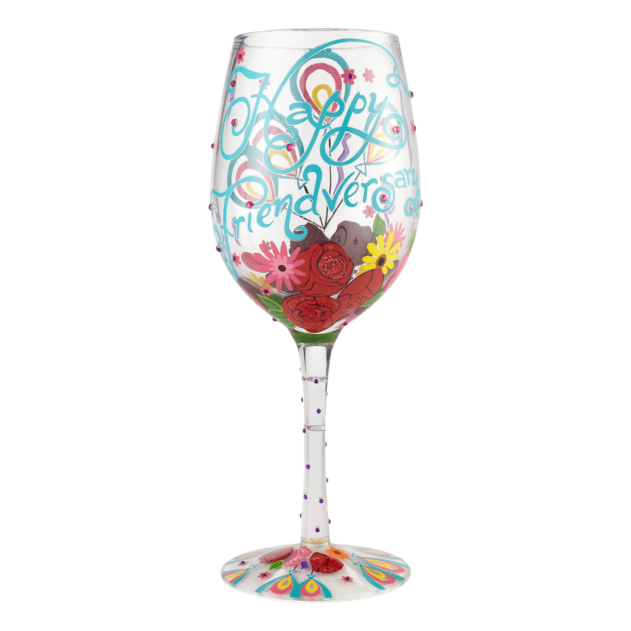 Happy Friendversary Lolita Wine Glass