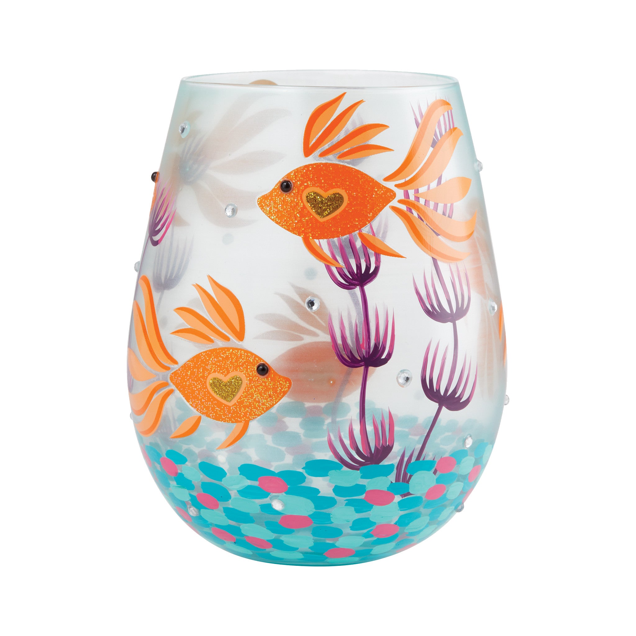 Turquoise Water Stemless Lolita Wine Glass