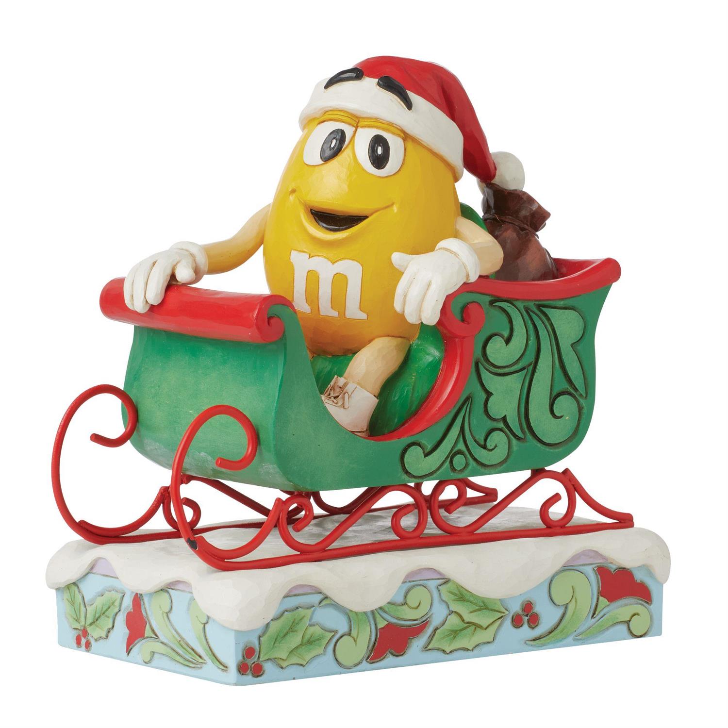 M&M'S Yellow in Sleigh Figure by Jim Shore