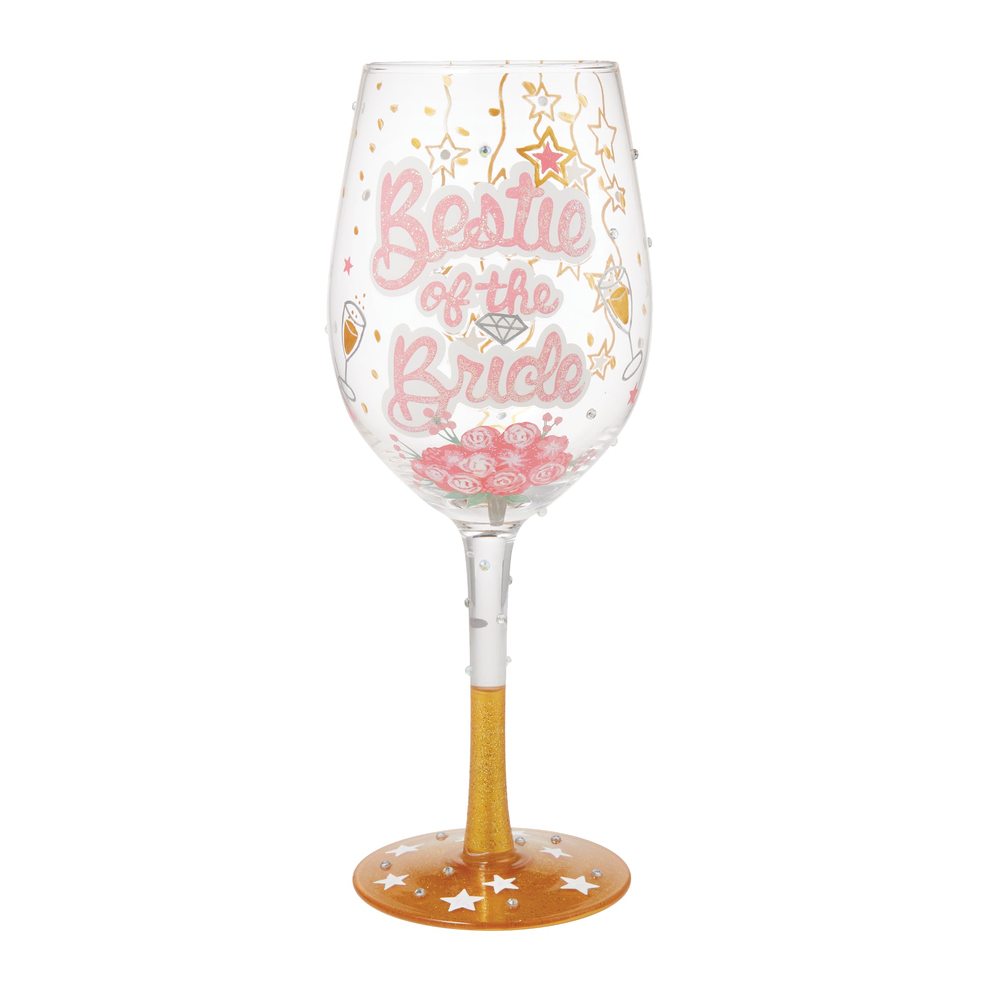 Bestie of the Bride Lolita Wine Glass