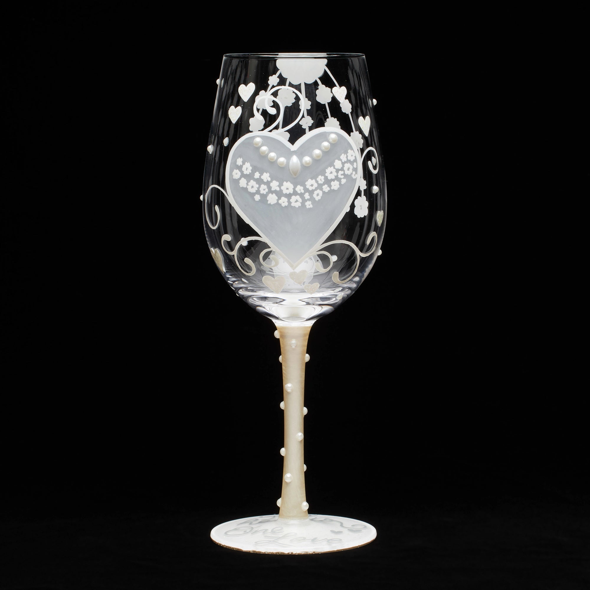 Bride Two Hearts Lolita Wine Glass
