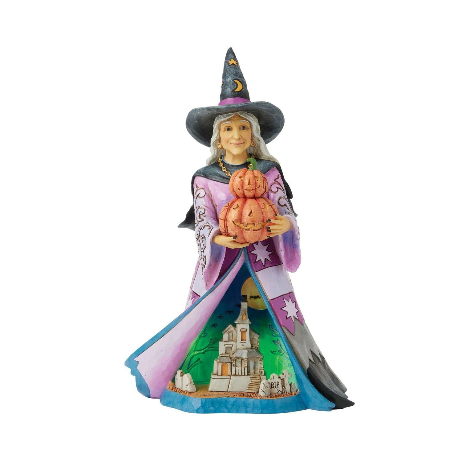 Witch Holding Pumpkins by Jim Shore