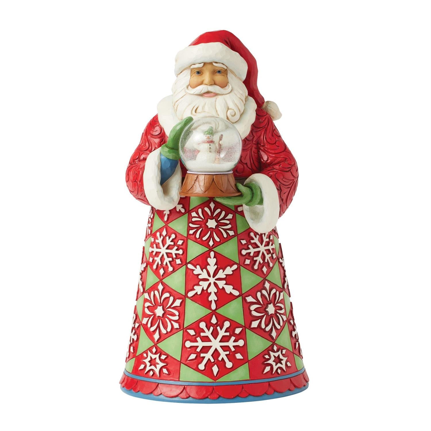 Santa Holding Mini Globe by Jim Shore