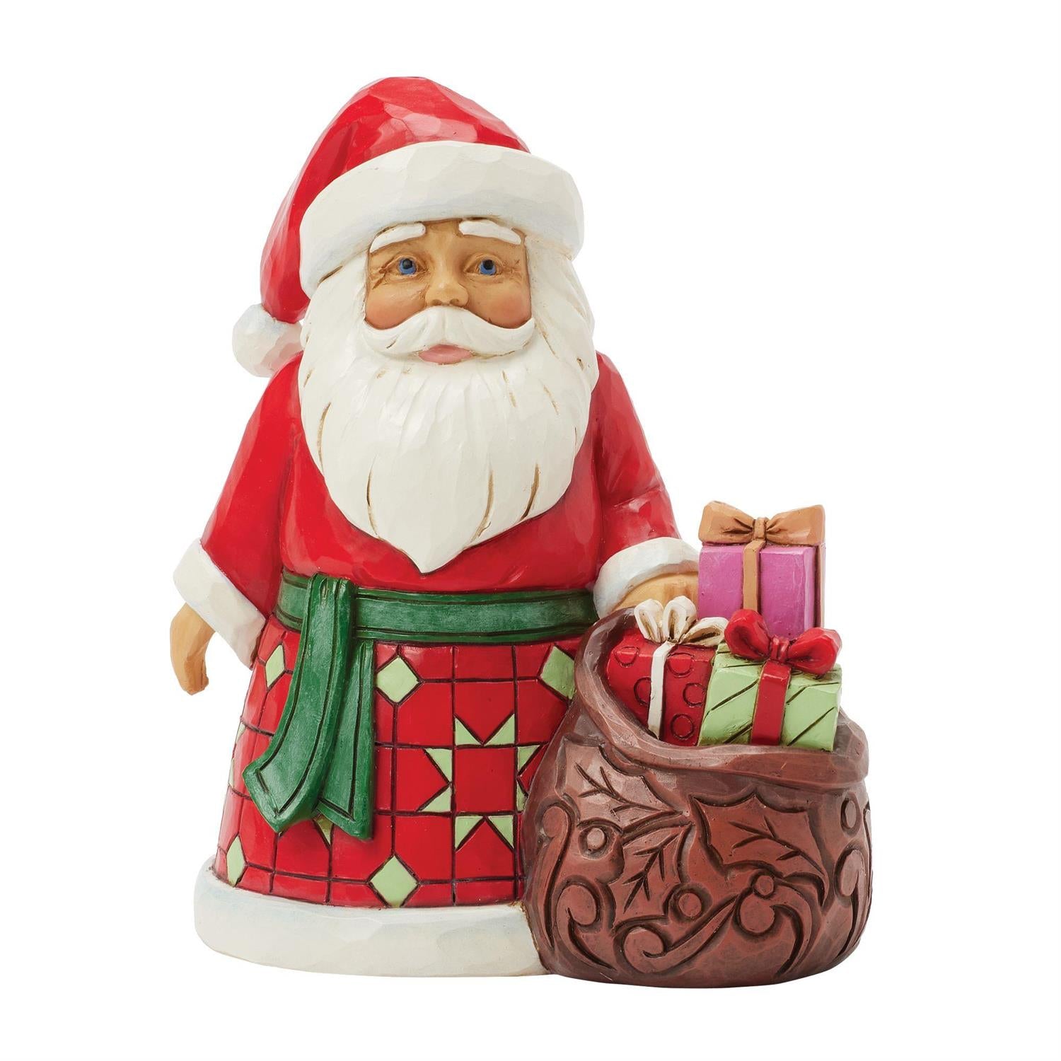 Santa with Toy Bag Pint by Jim Shore