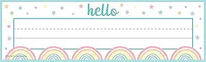Pastel Pop Flat Nameplates