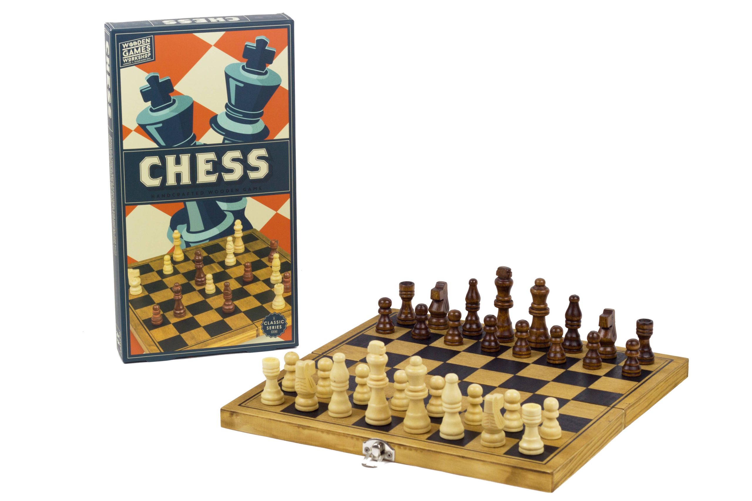 Wooden "Folding Chess" Game