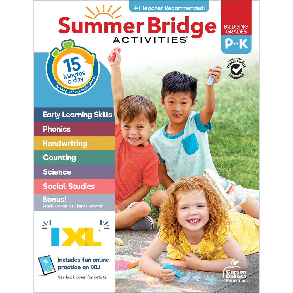 Summer Bridge Activities Workbook Grade PK-K Paperback