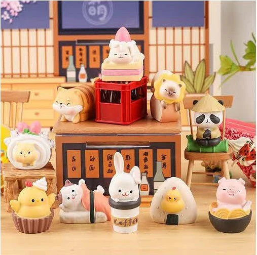 Japanese Restaurant Animal Figurine Blind Box