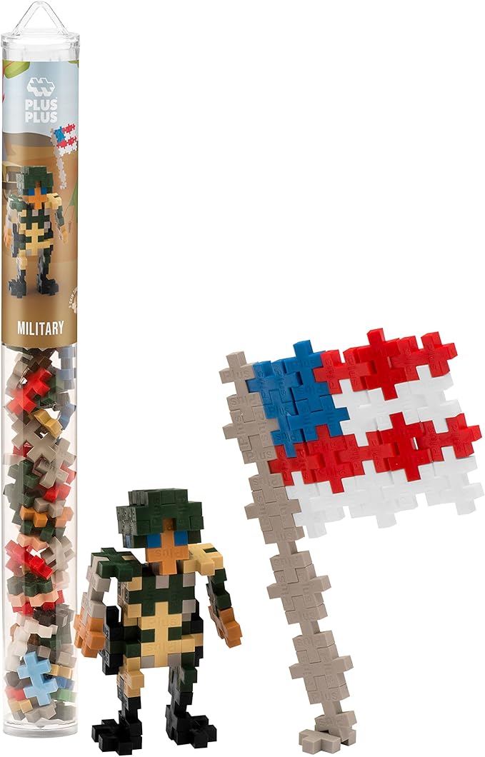 PLUS PLUS Military 70 Piece Mini Maker Tube