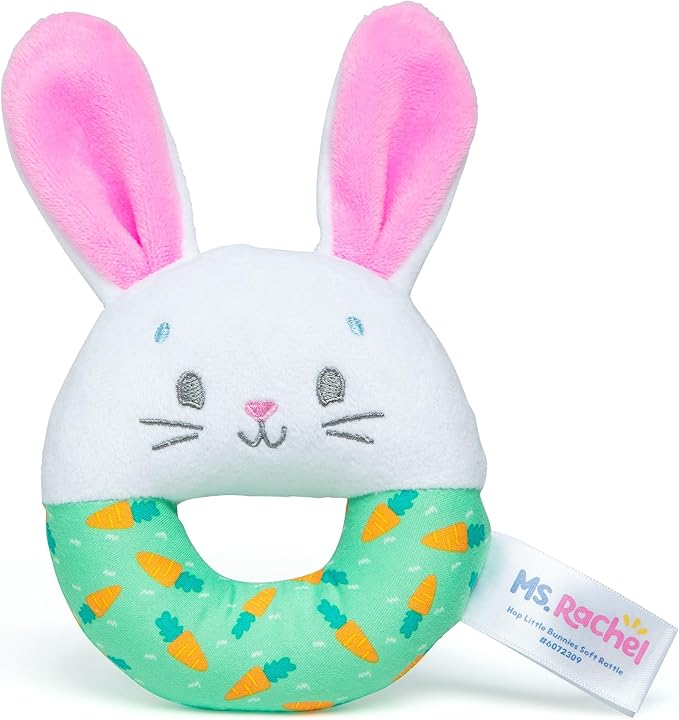 Ms. Rachel Hop Little Bunnies Soft Rattle