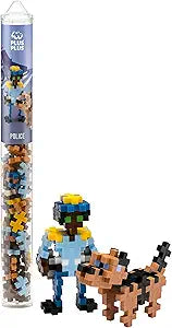 PLUS PLUS Police 70 Piece Mini Maker Tube