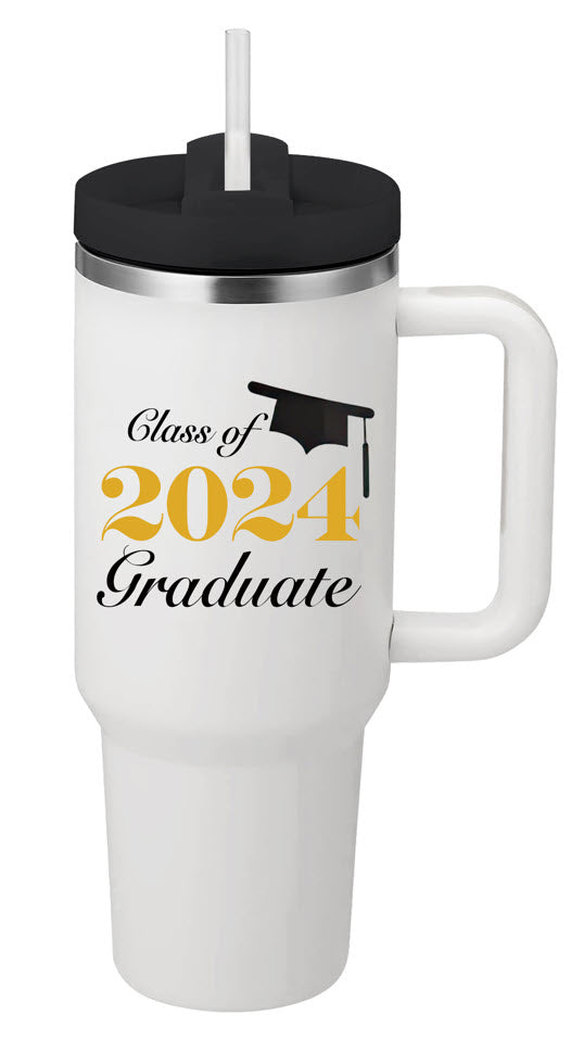 Class of 2024 40oz Handle Travel Tumbler
