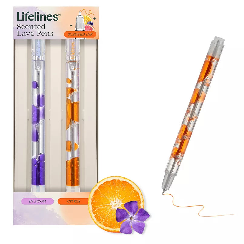 Lifelines Scented Lava Pens 2 Pack - In Bloom & Citrus