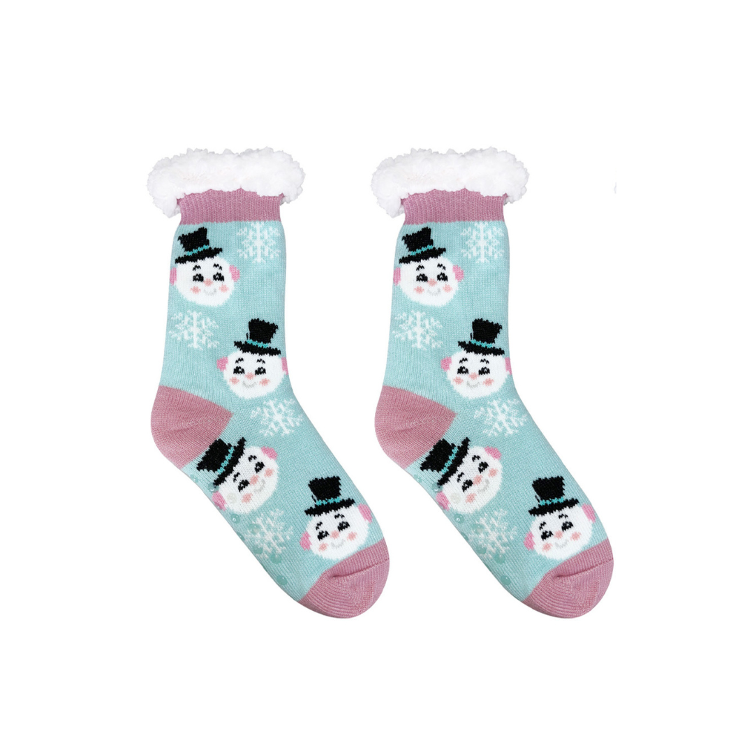 Sugarplum Snowman Thermal Slipper Socks