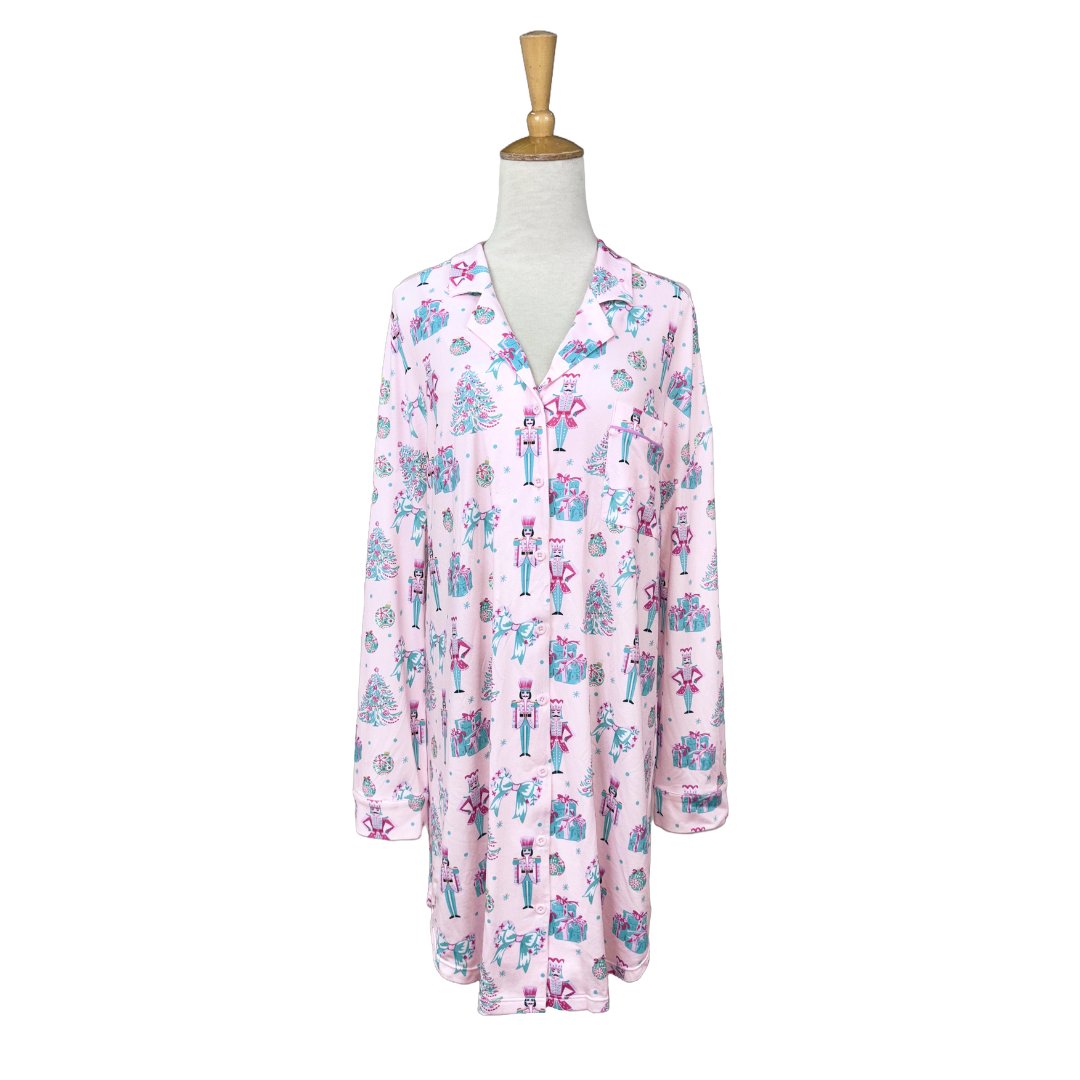 Sugarplum Nutcracker Long Sleeve Sleep Dress