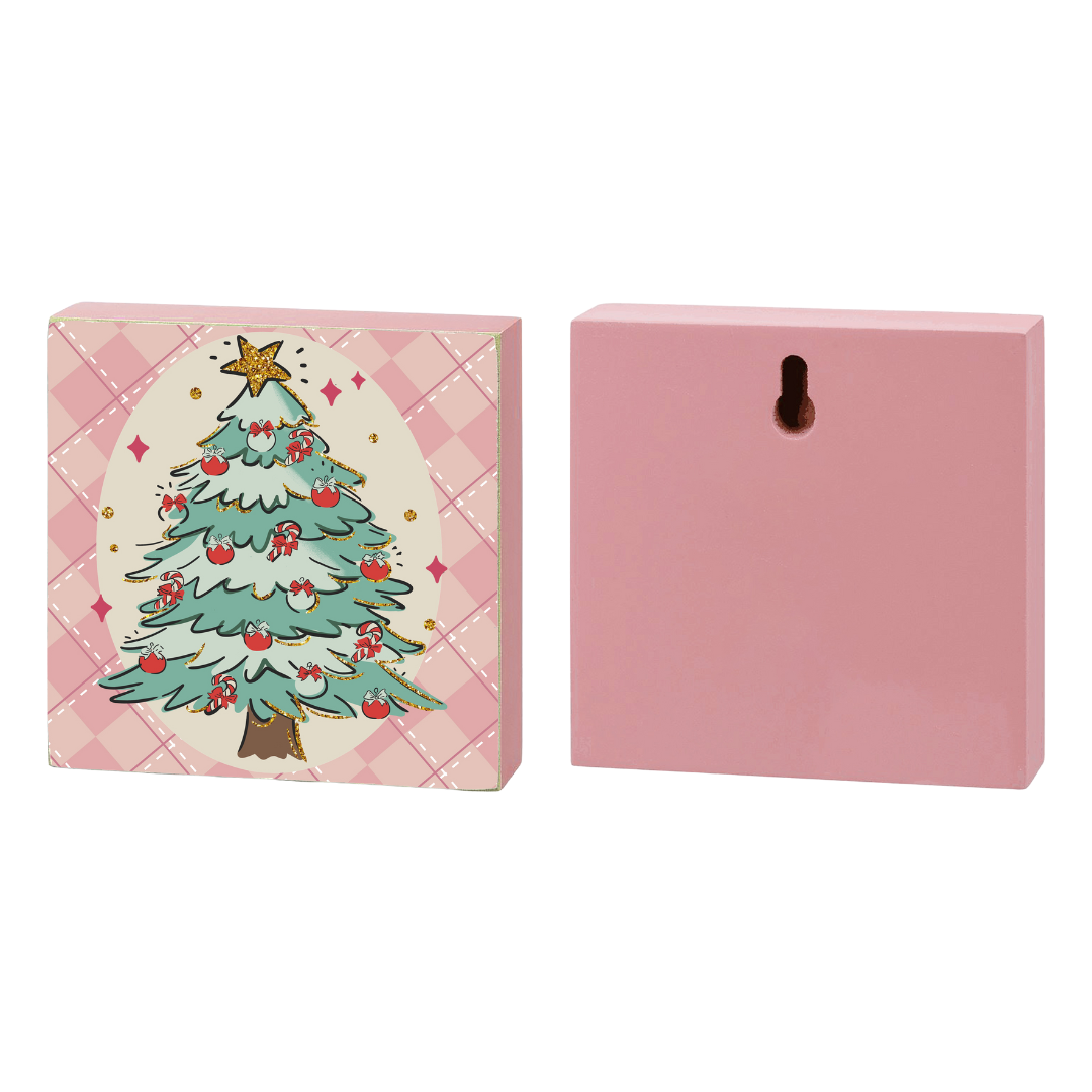 Christmas Tree Block Sign