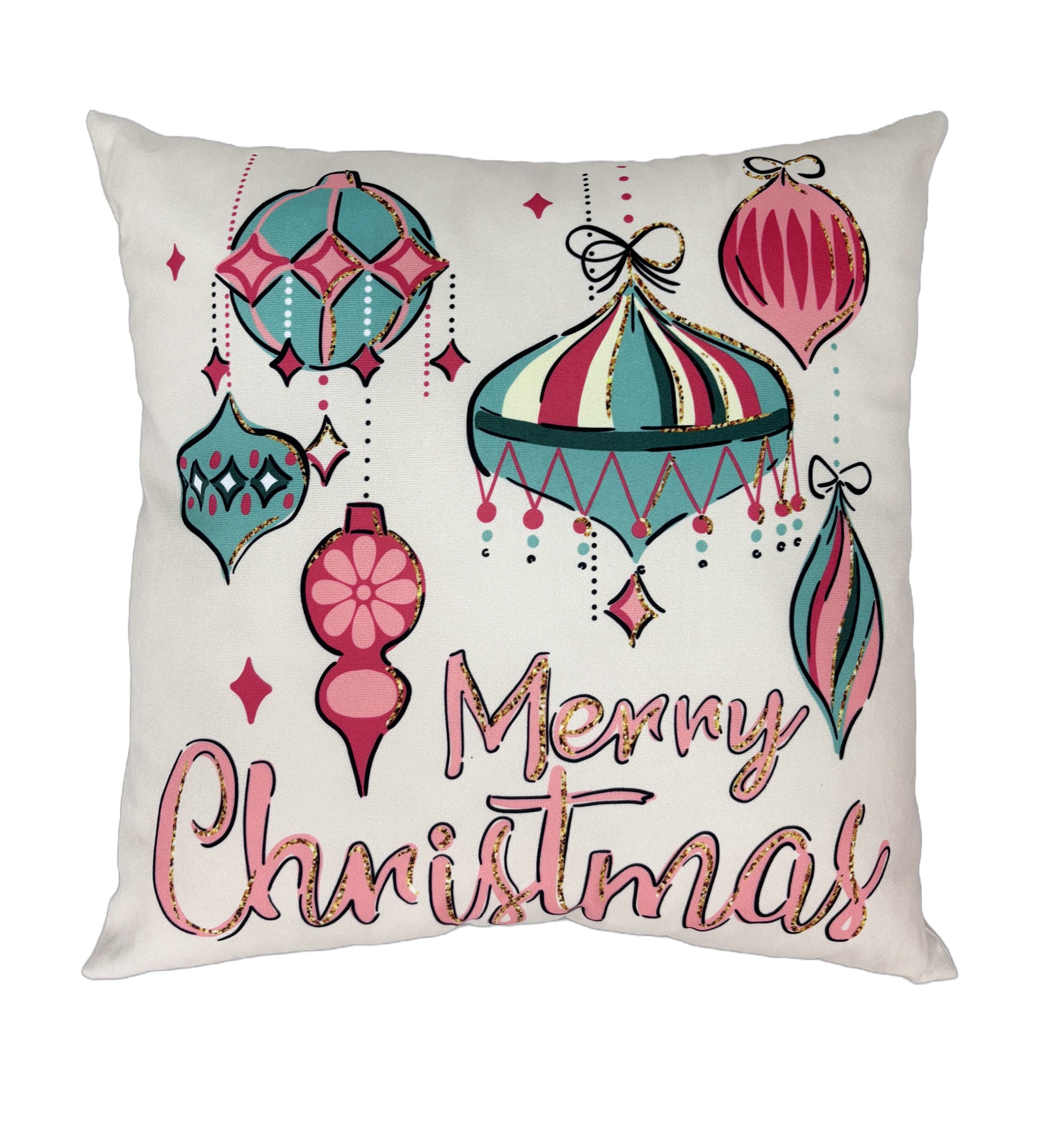 Merry Christmas Ornaments Pillow