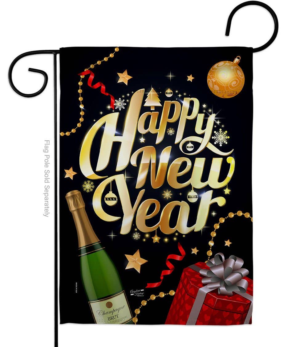 "Happy New Year" Party Garden Flag