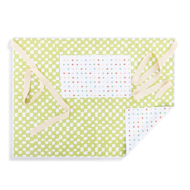 Green Checker Absorbent Half Apron