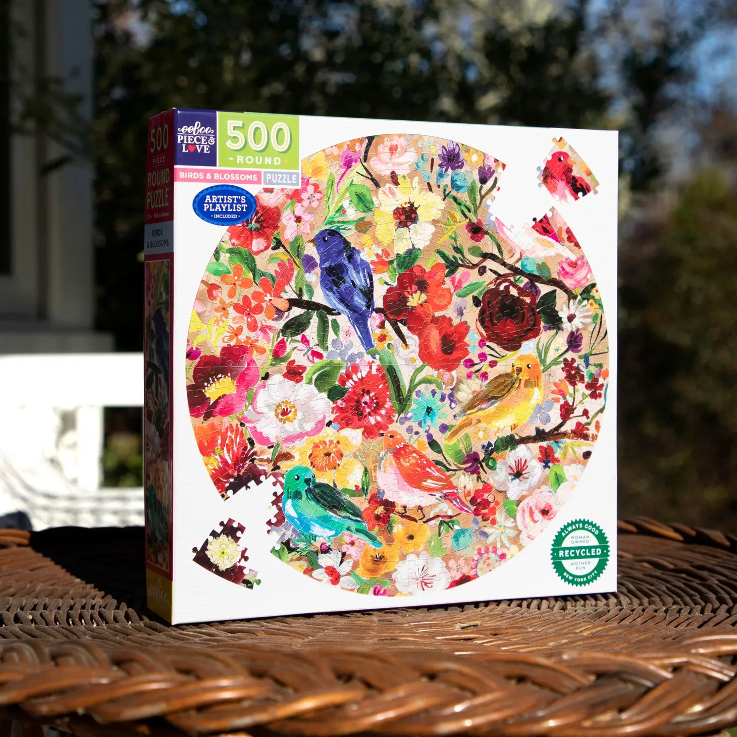 Birds & Blossoms 500pc Round Puzzle
